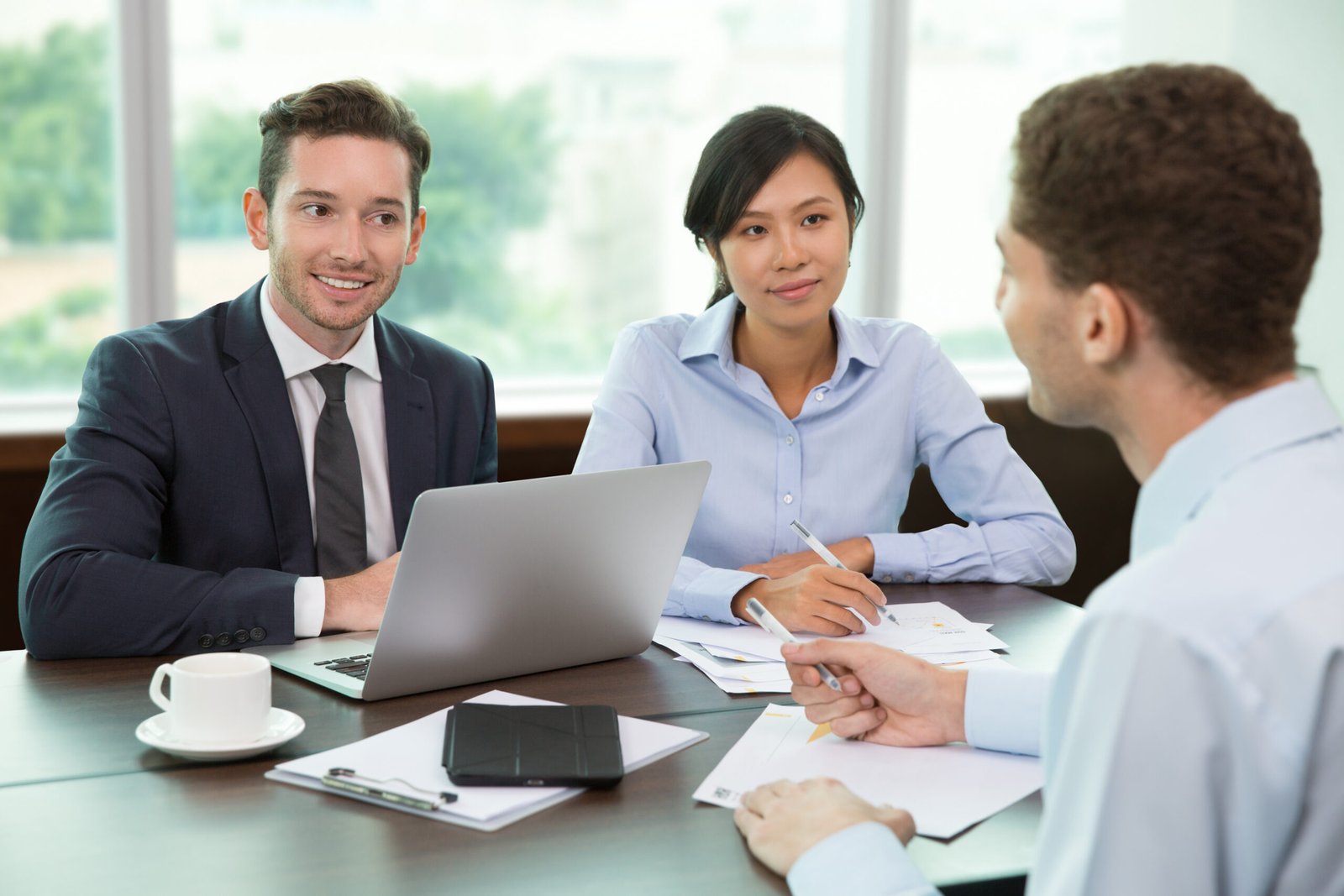 business people at meeting in office
